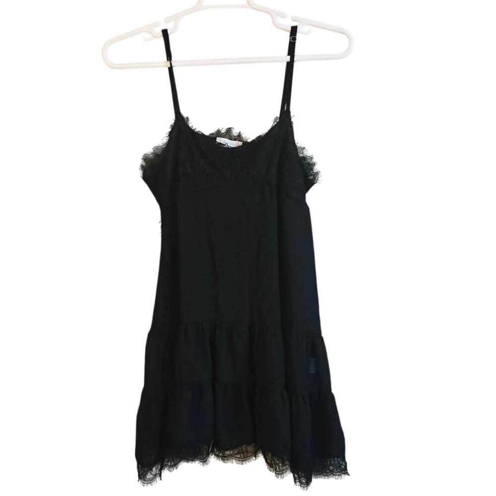 Altar'd state black lace trimmed slip dress size small whimsygoth dark fairy